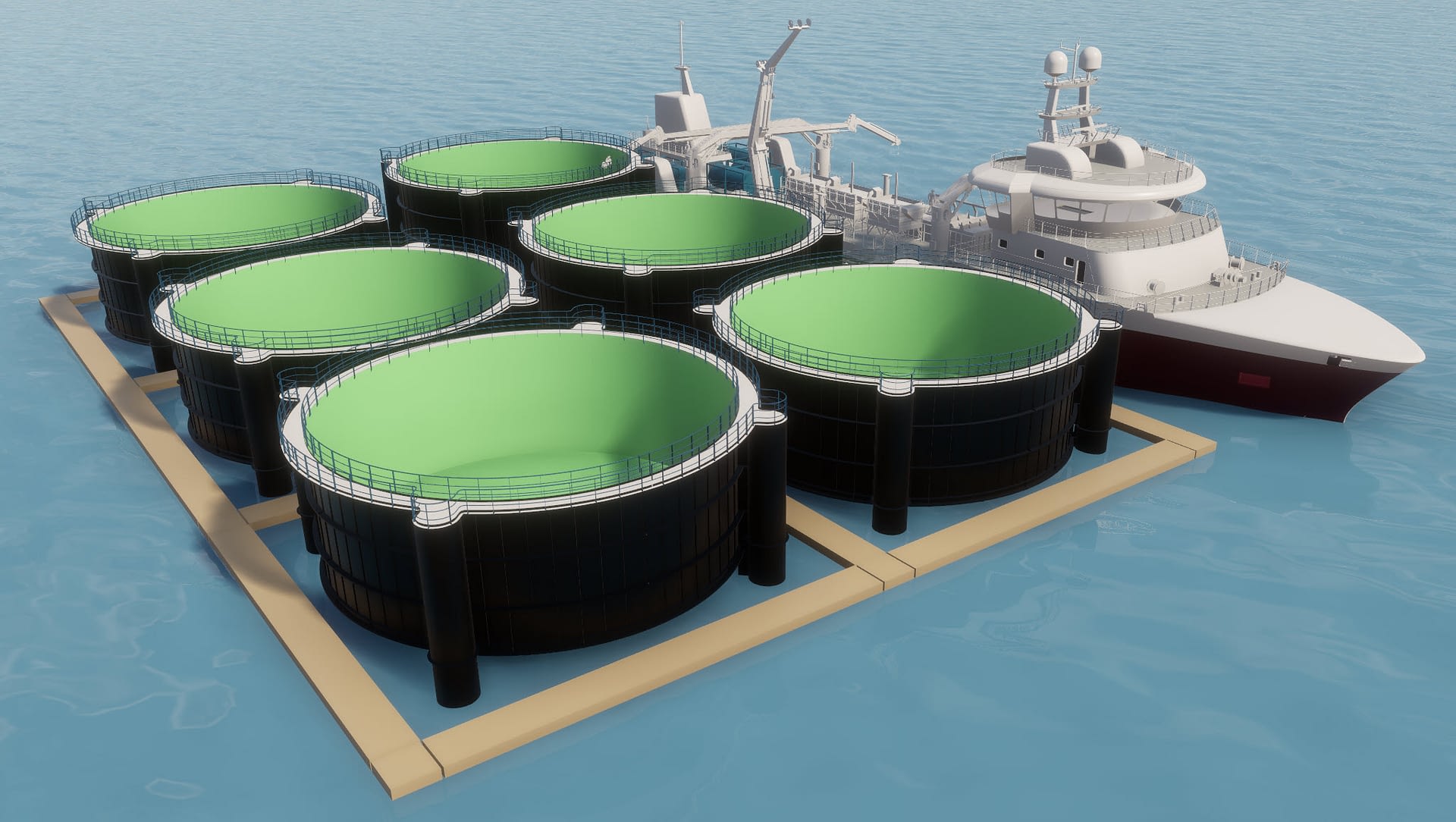 Aquasafe closed containment system for fish farming
